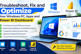 troubleshoot, fix and optimize your windows PC, apps and power bi dashboard
