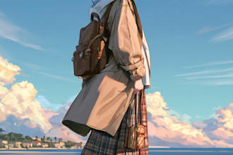 anime character an illustration and anime character