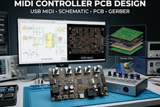 design midi controller pcb usb midi hardware schematic and gerber