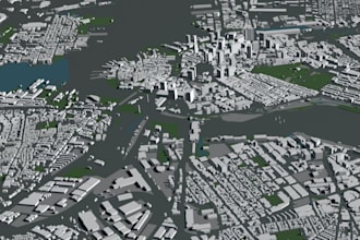 convert dwg survey to 3d model, model 3d building from latitude longitude point