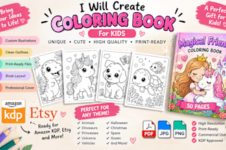 create a professional coloring book for amazon KDP
