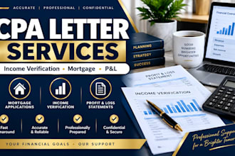 provide US CPA letter, income verification, mortgage letter financial statement