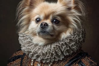 do royal pet portrait of any design