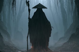 illustrate handmade horror monsters and characters