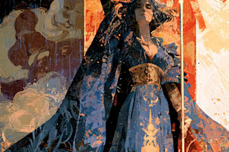 create custom tarot card character illustrations