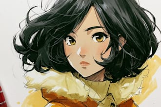 illustrate comic book graphic novel manga anime art storyboard character design
