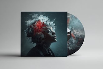 create bold music cover illustrations for bands and artists