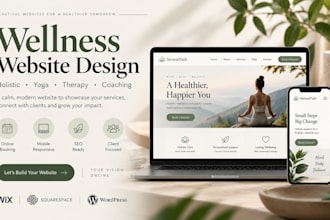 holistic health and wellness website with booking
