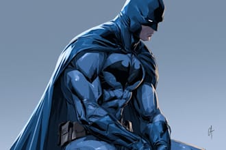 create custom superhero character illustrations
