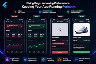 fix flutter app bugs and errors ios android
