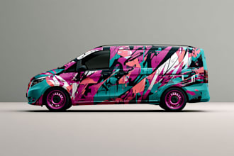 draw car wrap vehicle wrap truck wrap racing car wrap