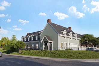 prepare uk 2d drawing outline planning application,  semidetached house 3dvisual