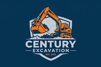 design high quality and beautiful excavation logo design
