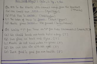 help to 1st and 8th grade science and english worksheets