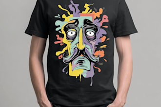 draw a custom funny meme t shirt design