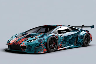 modern car, van wrap design