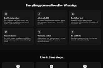 build an ai whatsapp chatbot for sales, orders and customer support