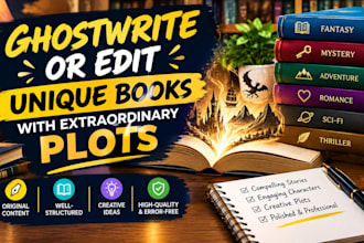 ghostwrite or edit unique books with extraordinary plots
