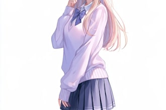 anime character an illustration and anime character