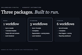 set up hubspot email workflows and marketing automation