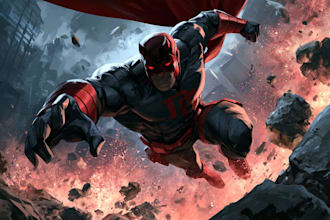 comic book illustration with comic book illustrator