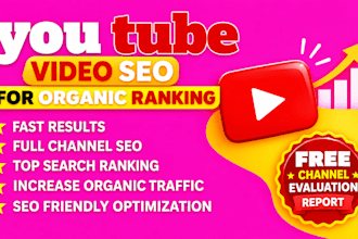youtube SEO and organic promotion for channel growth