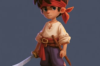 draw 2d game character or game character