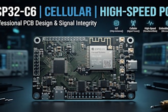 design esp32 c6, cellular and high speed pcb layout