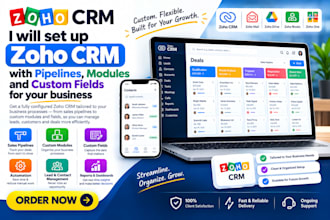 build zoho CRM workflow rules, blueprints and email automation