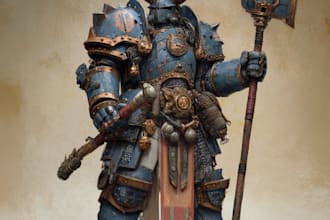 do warhammer illustration based on your description
