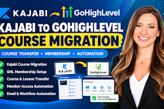 migrate your kajabi course to gohighlevel with memebership automation