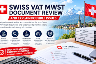 review your swiss vat mwst documents and explain possible issues