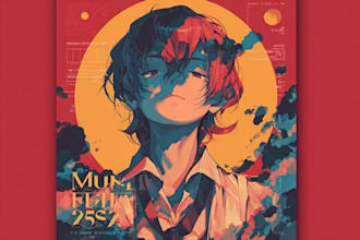 create anime style album cover