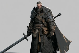 design a marvelous fantasy character art
