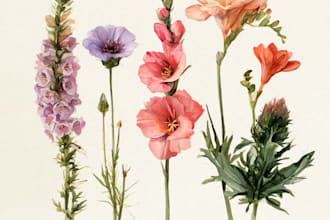 create a botanical illustration