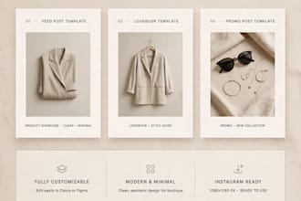 design modern aesthetic instagram posts and stories in canva