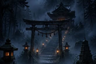 draw fantasy or dark creepy horror art illustration