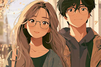 create cute couple characters