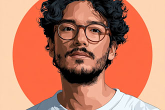 do cartoon portrait, vector portrait and cartoon logo