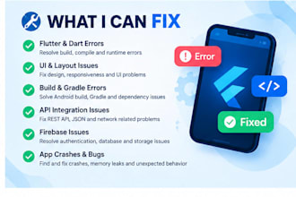 fix bugs and errors in your flutter app
