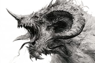 make a sketch of your creature character