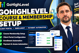 setup gohighlevel course membership ghl client portal and enrollment automation