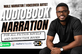 be your audiobook narrator, memior novel male voiceover, acx audible audiobook