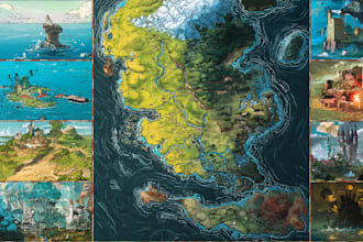 design a unique vector map, realistic or fantasy