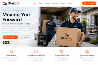 build squarespace moving company website local mover relocation service lead sit
