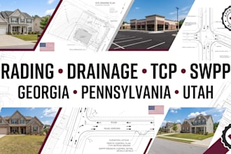 grading drainage traffic control plan and swwp design  georgia pennysvania utah