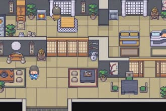 do pixel tileset tile map background pixel art character animation 2d game art