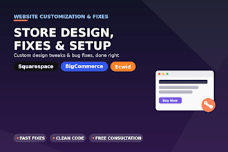customize upload product and fix your squarespace bigcommerce or ecwid store