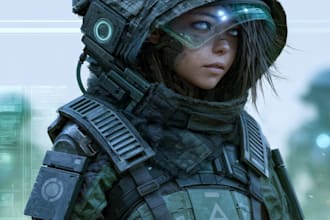 sci fi character illustration or sci fi character