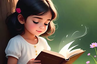 illustrate charming children book illustration